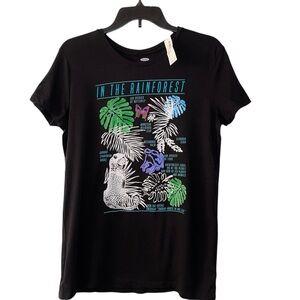 Old Navy Black Rainforest Graphic Tee